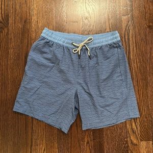Excellent condition, Fair Harbor Bayberry trunks, size large in blue waves